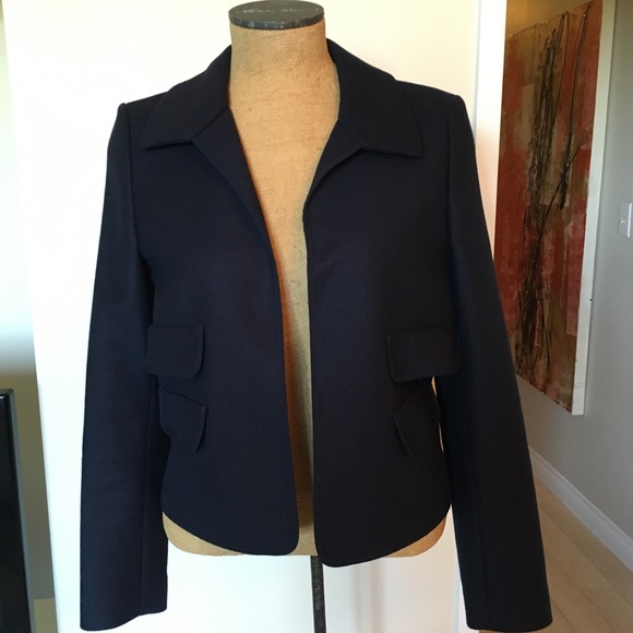 8 Judith & Charles Crop Wool Unlined Blazer - Picture 10 of 12